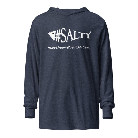 #Salty hooded t-shirt heather navy
