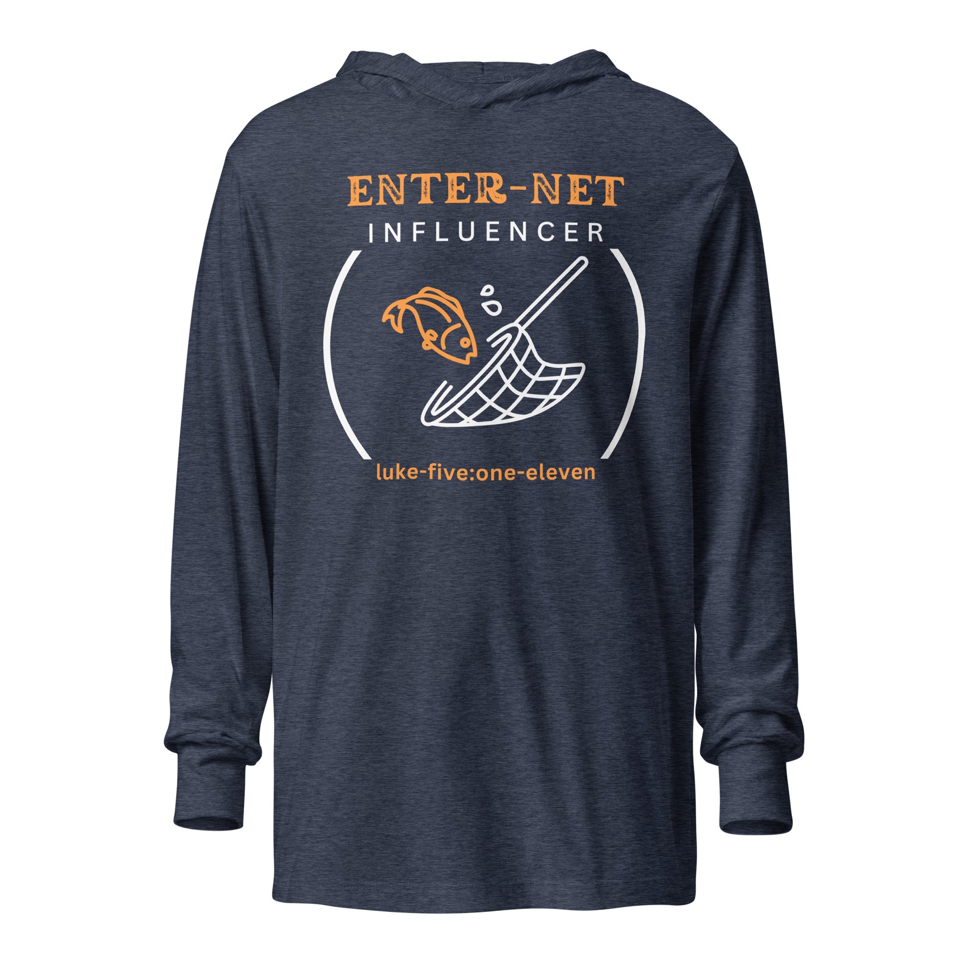 Enter-Net Influencer hoodie t-shirt heather navy