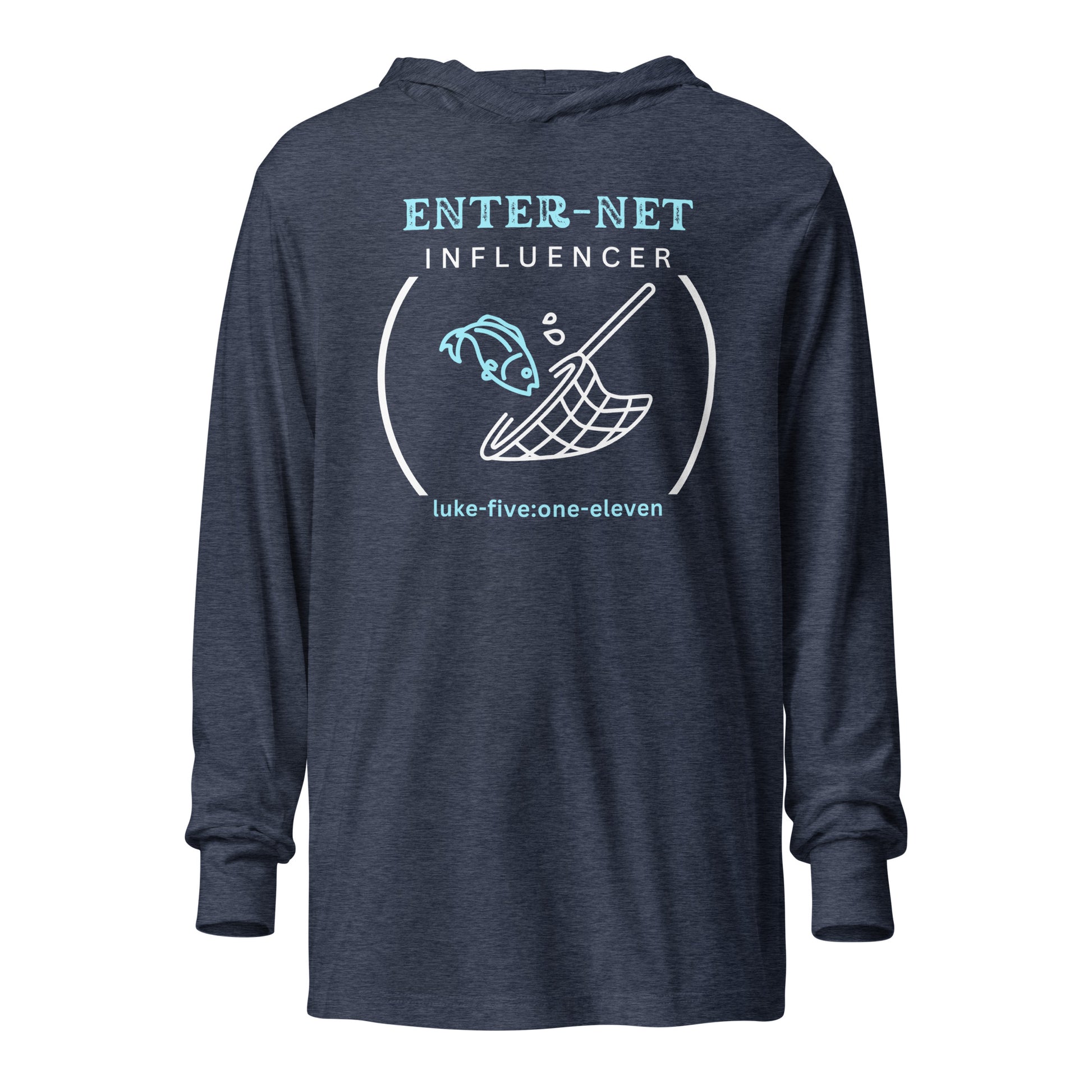 Enter-Net Influencer hoodie t-shirt heather navy