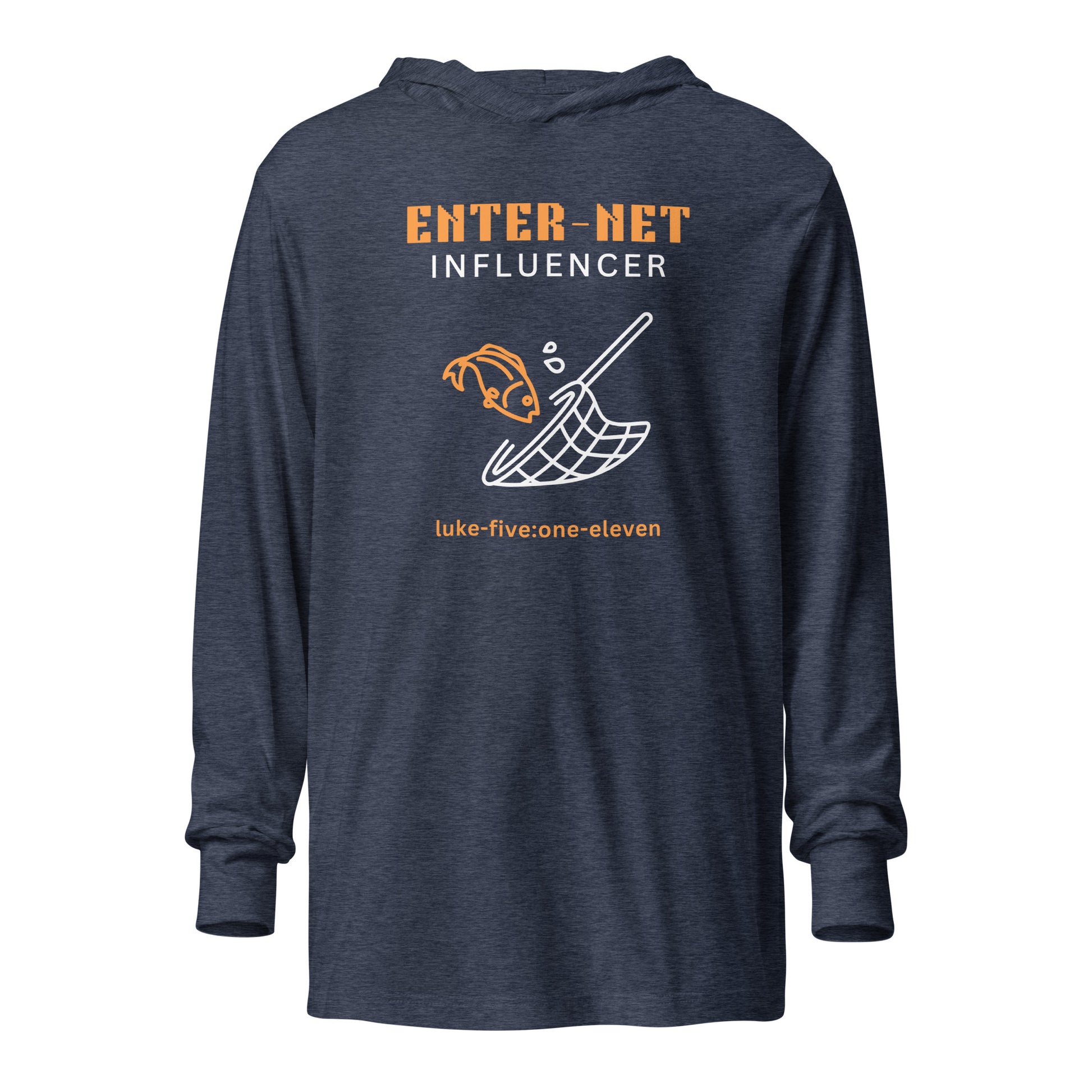 Enter-Net Influencer hoodie t-shirt heather navy