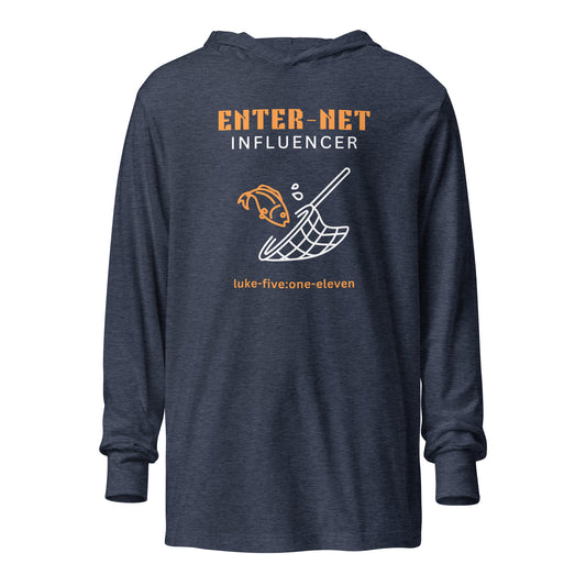 Enter-Net Influencer hoodie t-shirt heather navy
