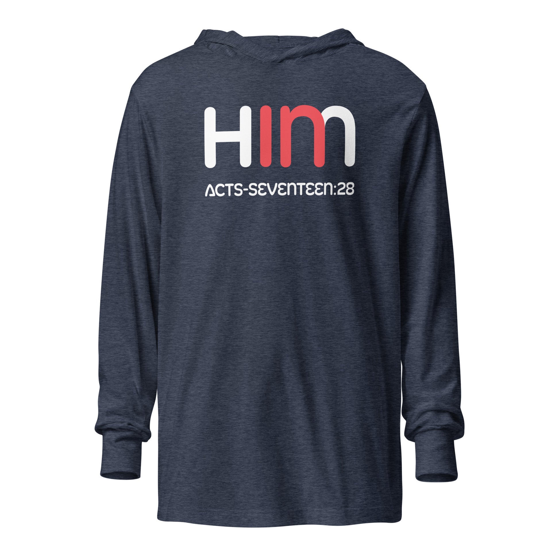 In Him hooded t-shirt navy heather