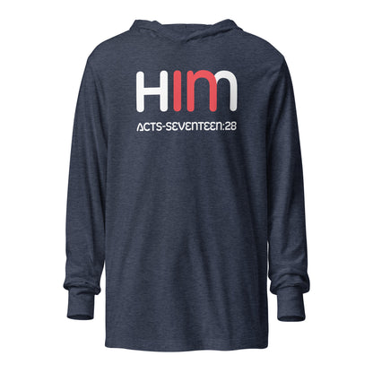 In Him hooded t-shirt navy heather
