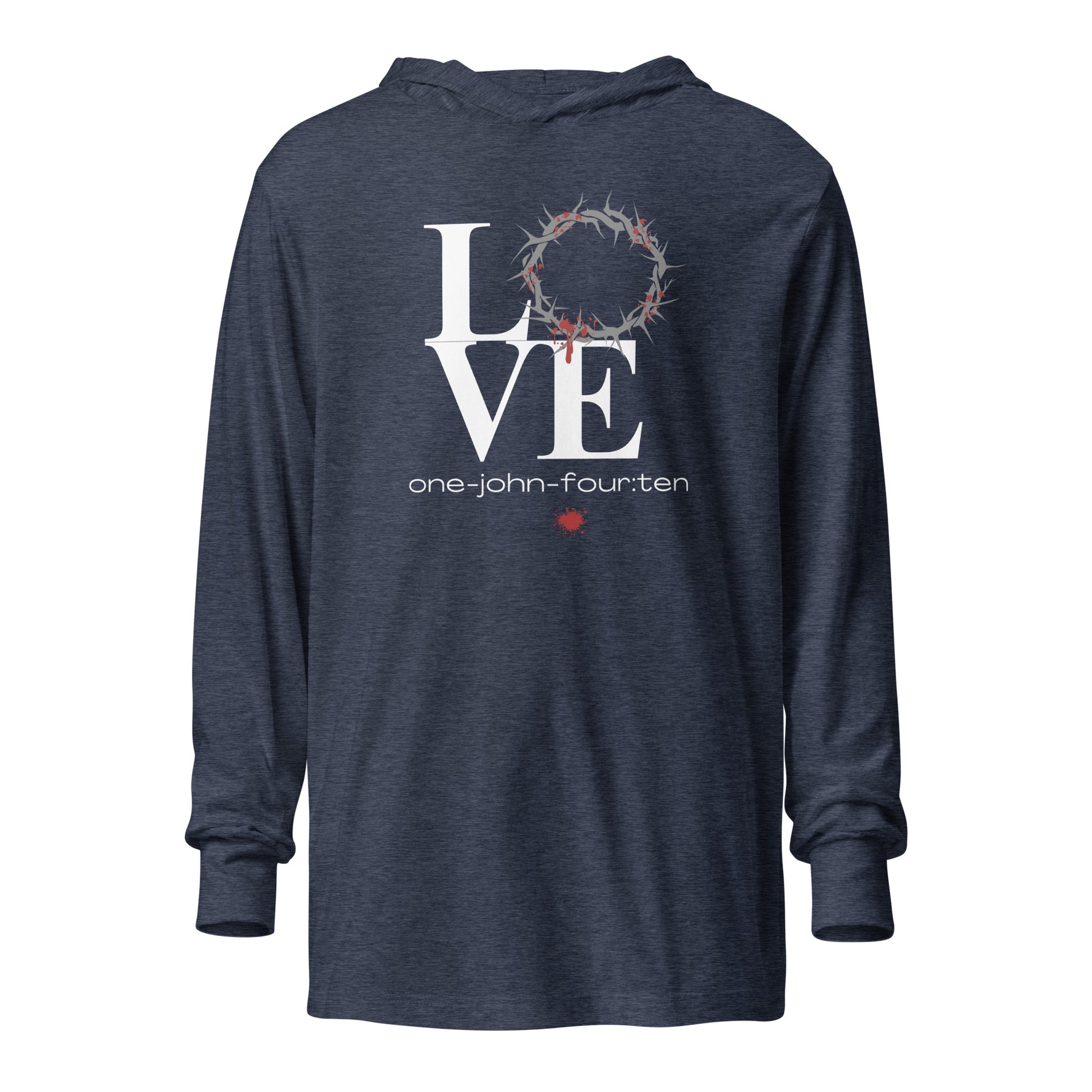 This is Love hoodie t-shirt heather navy