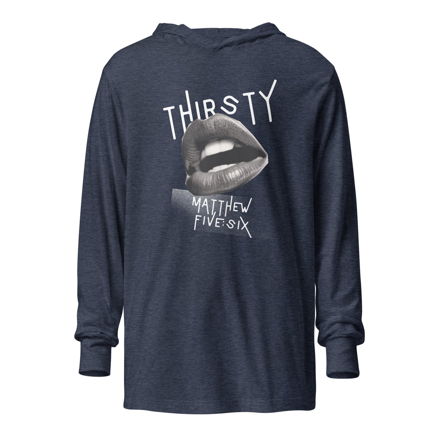 Thirsty hoodie t-shirt heather navy
