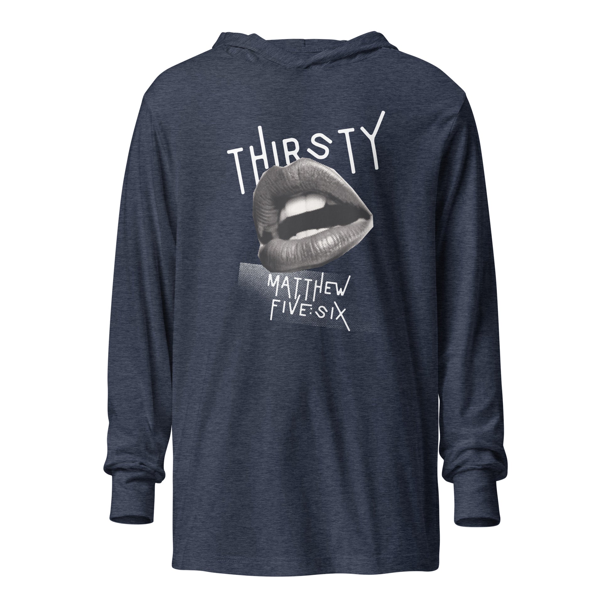 Thirsty hoodie t-shirt heather navy
