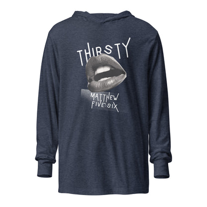 Thirsty hoodie t-shirt heather navy