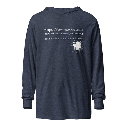 Nope hooded t-shirt heather navy