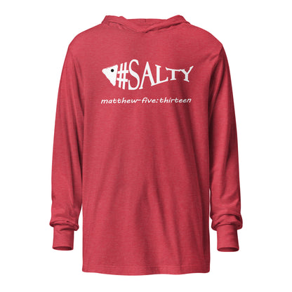 #Salty hooded t-shirt heather red