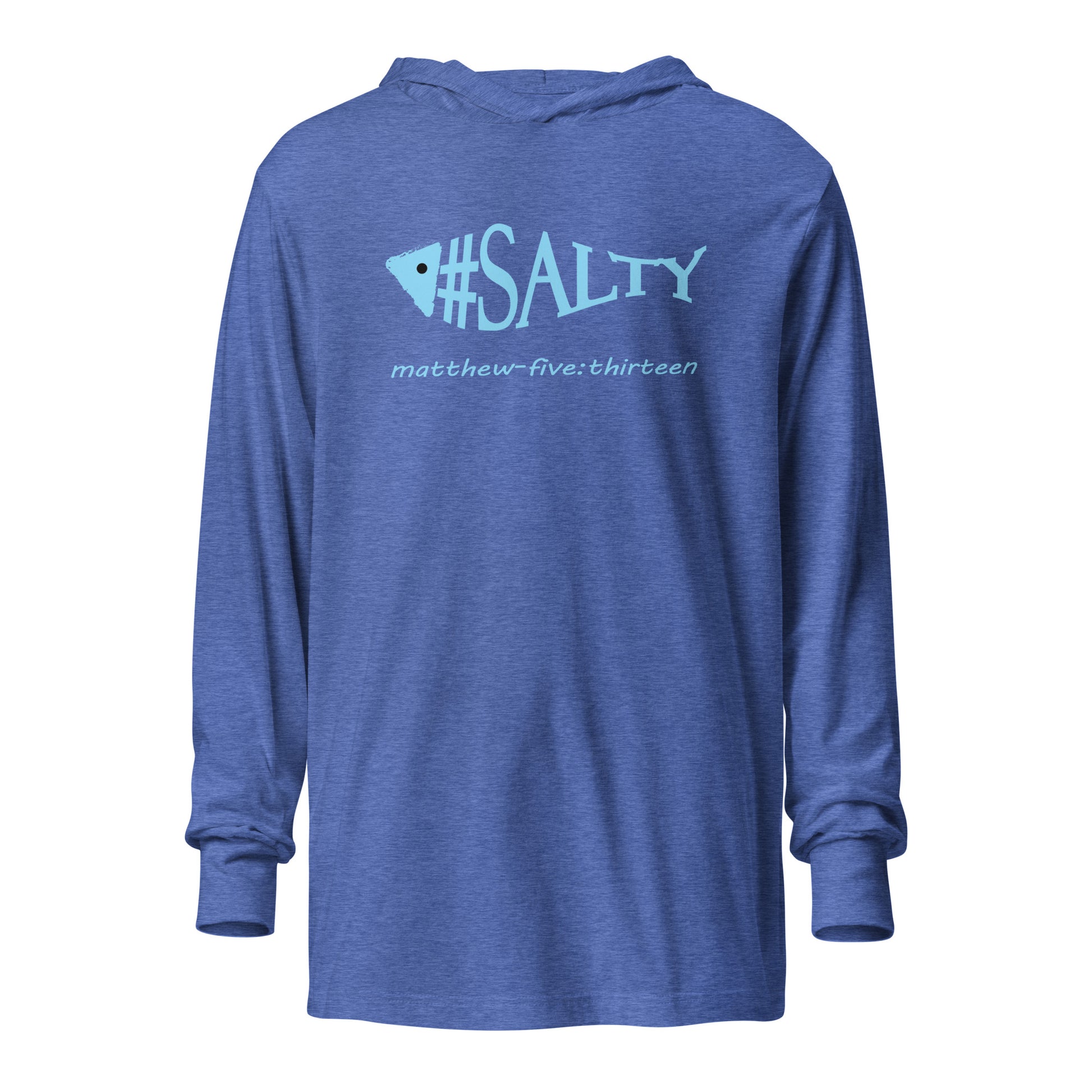 #Salty hooded t-shirt heather true royal