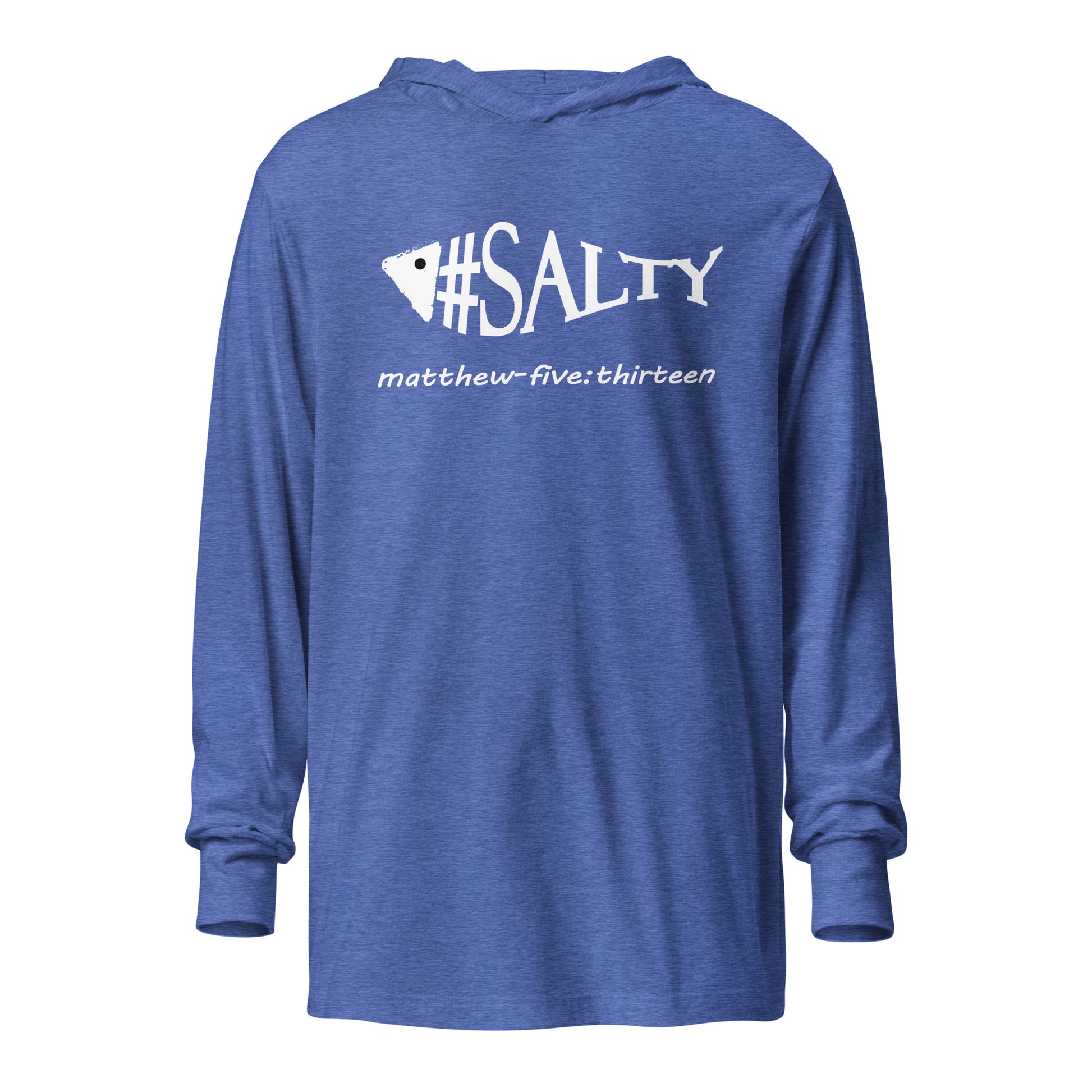 #Salty hooded t-shirt heather true royal