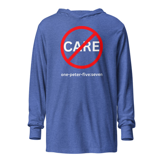 Don’t Care hoodie t-shirt heather true royal
