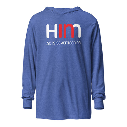 In Him hooded t-shirt heather true royal