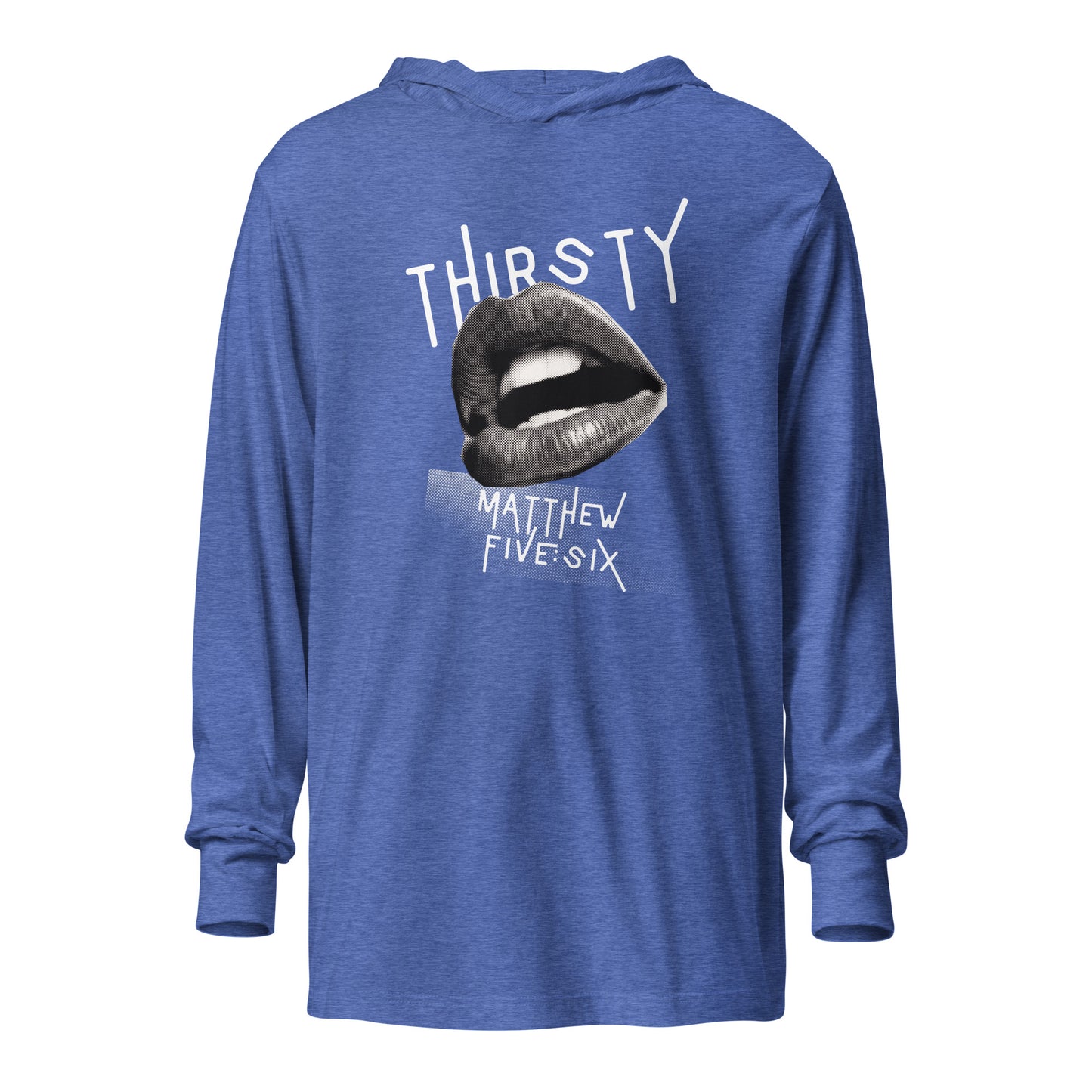 Thirsty hoodie t-shirt royal blue