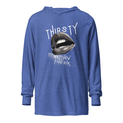Thirsty hoodie t-shirt royal blue