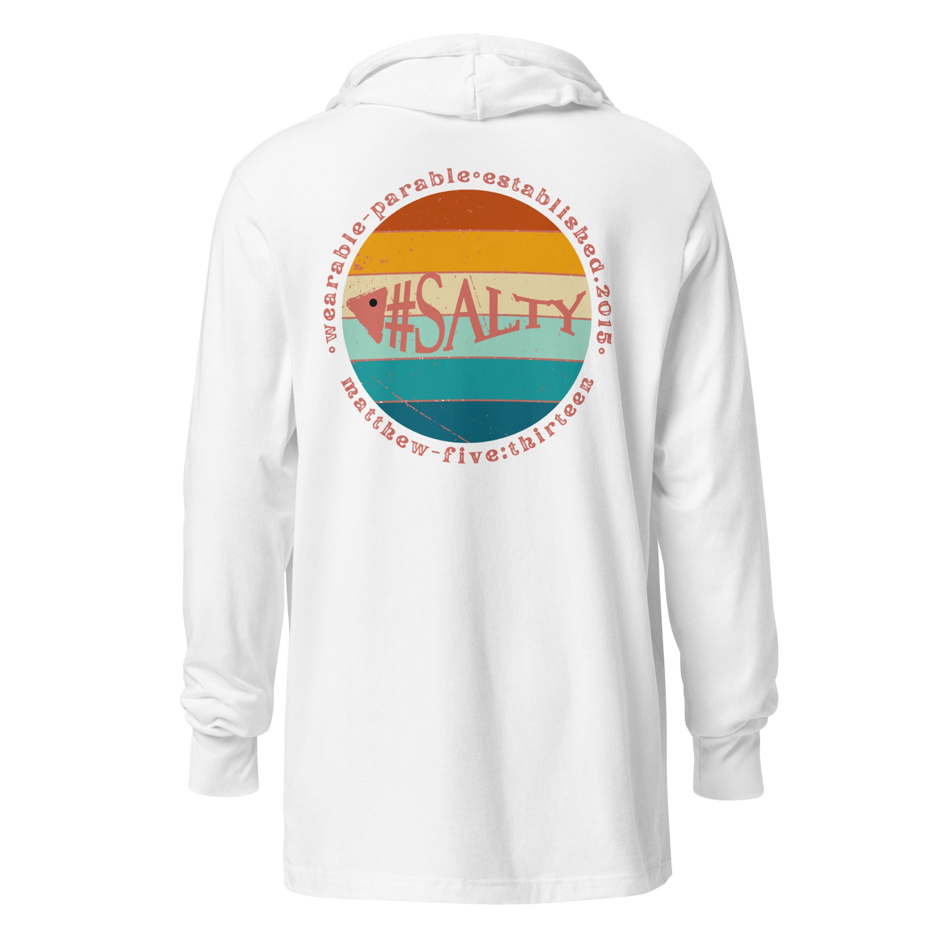 #Salty hooded t-shirt white