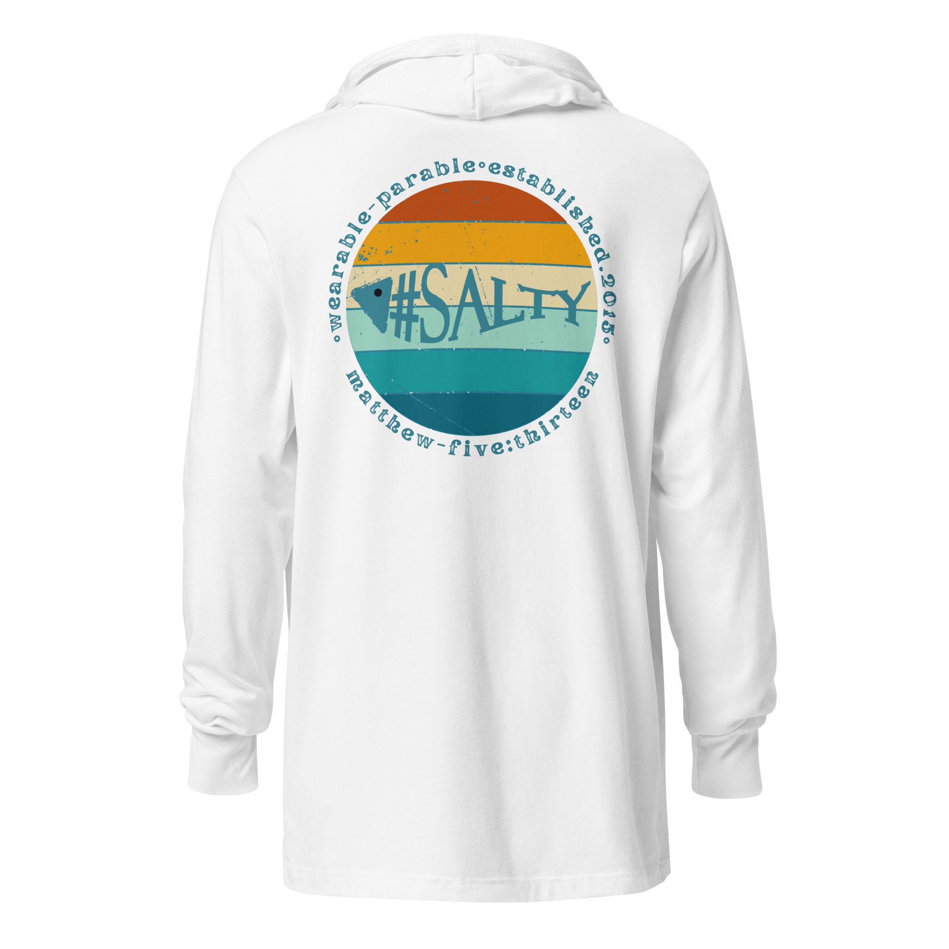 #Salty hooded t-shirt white