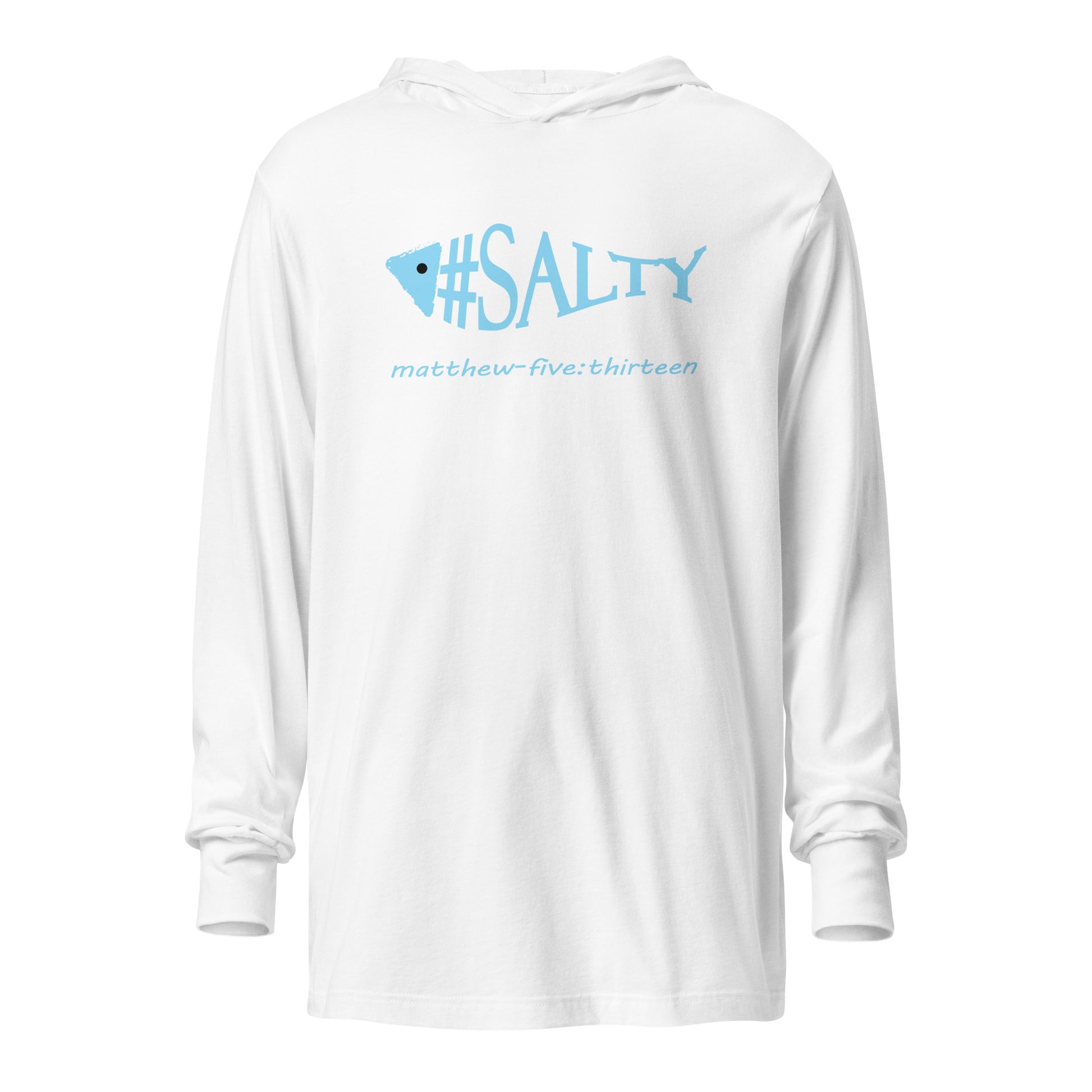 #Salty hooded t-shirt white