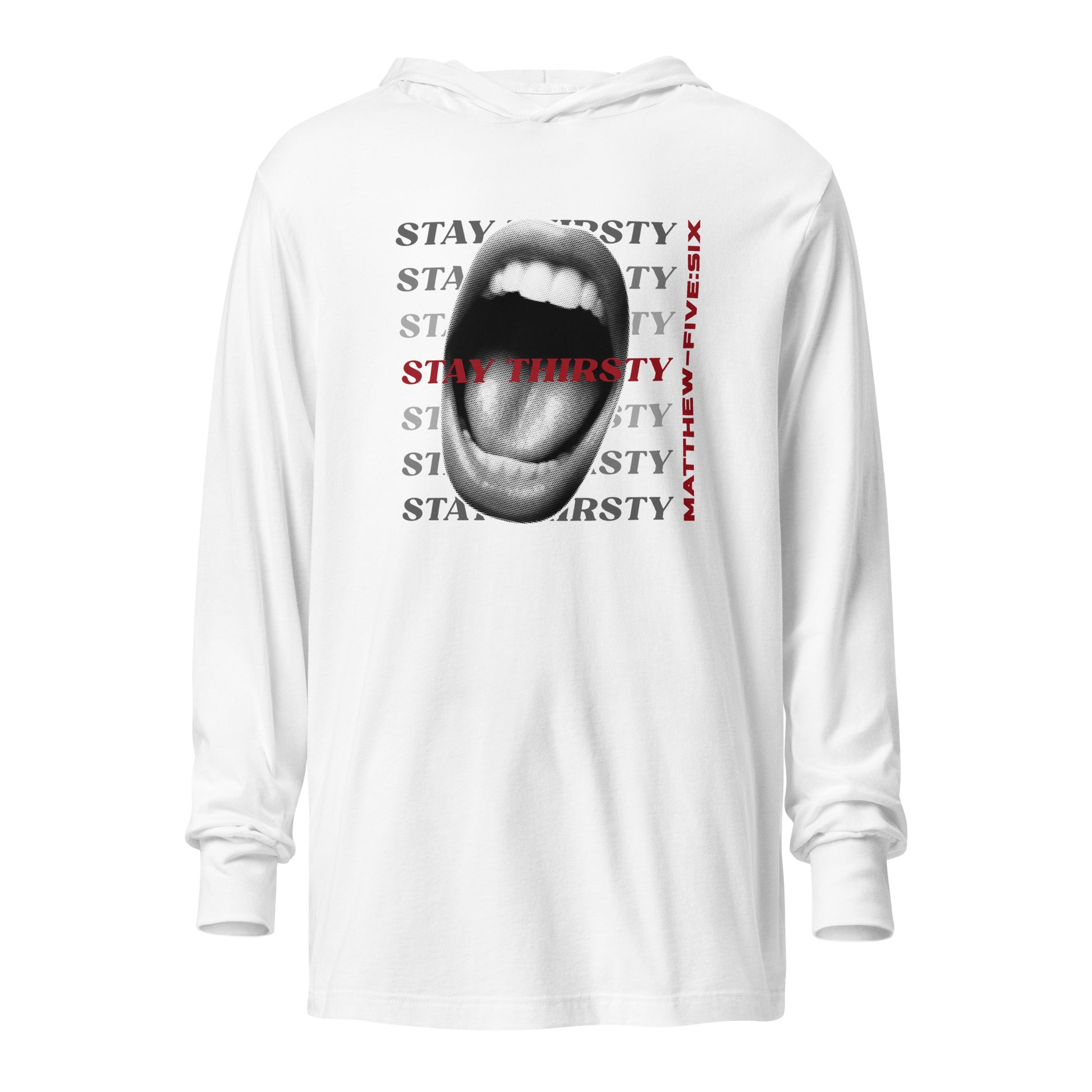 Thirsty hooded t-shirt white