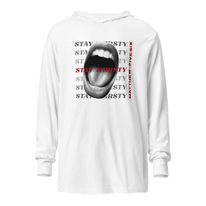 Thirsty hooded t-shirt white