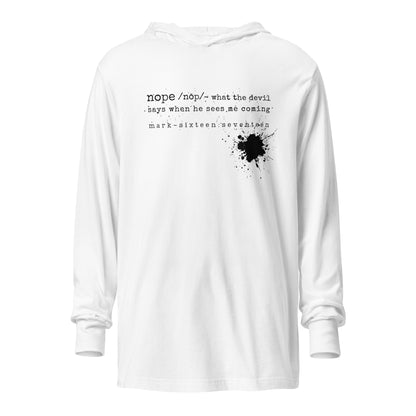 Nope hooded t-shirt white