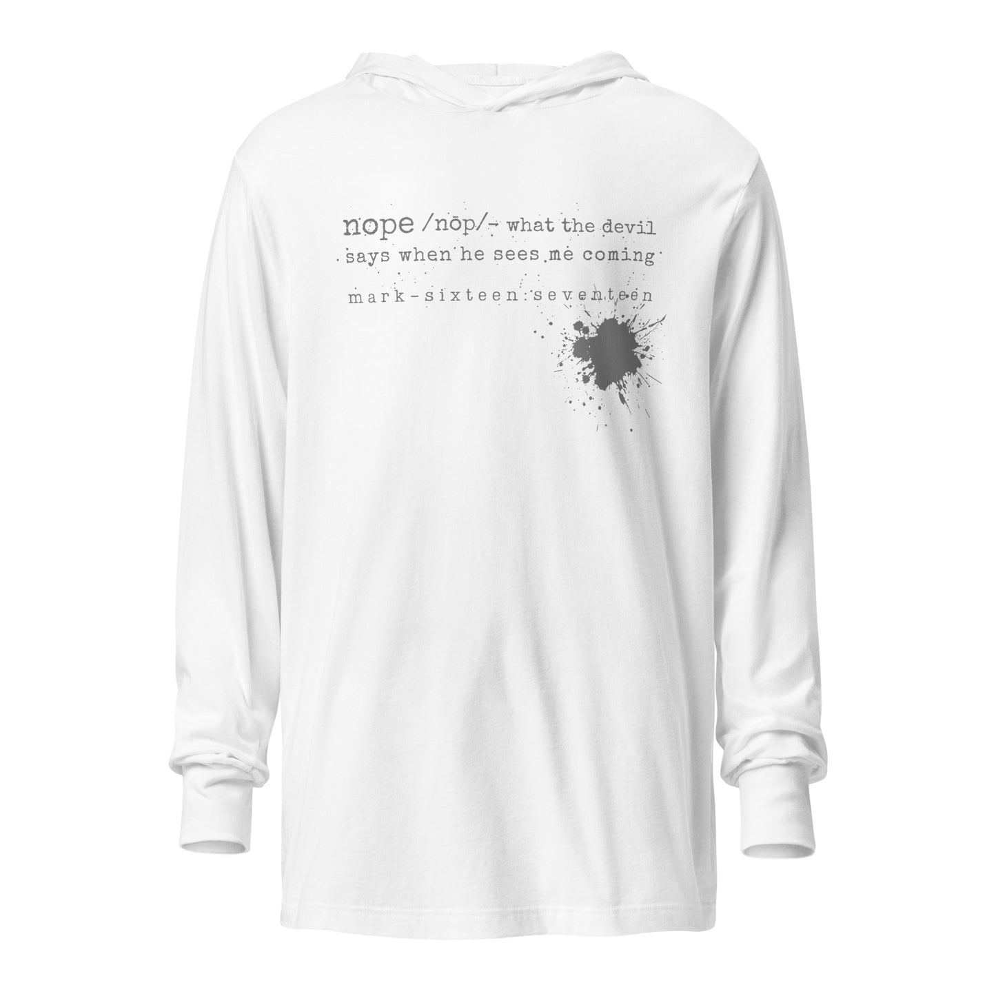 Nope hooded t-shirt white