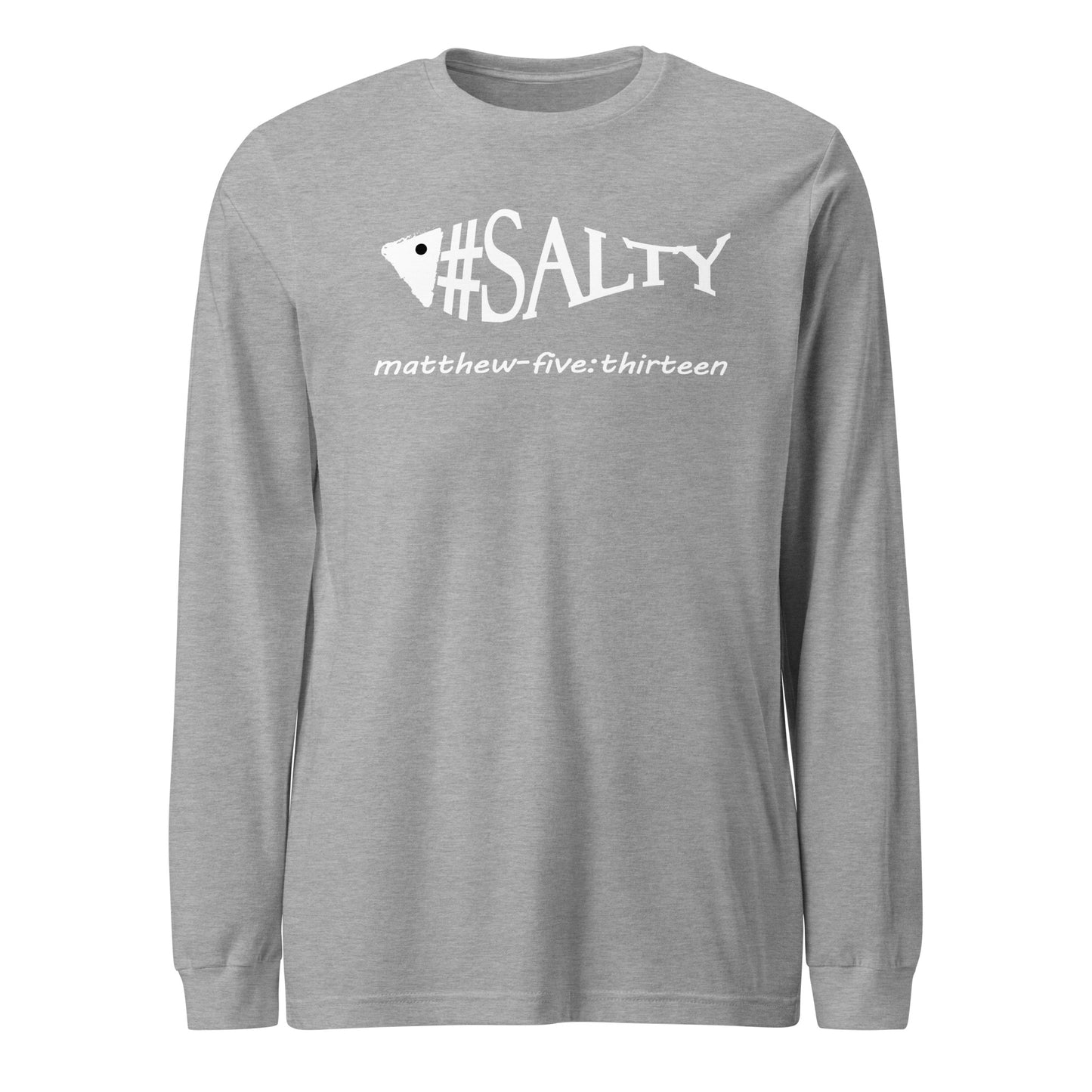 #Salty long-sleeve t-shirt athletic heather