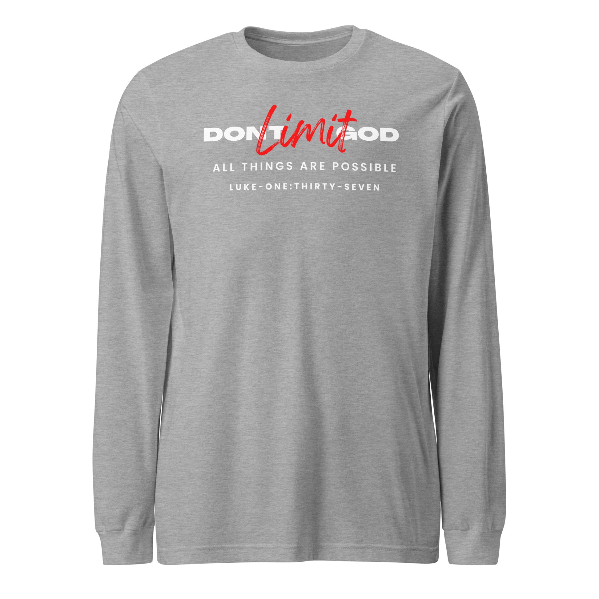 Don’t Limit God long-sleeve t-shirt athletic heather