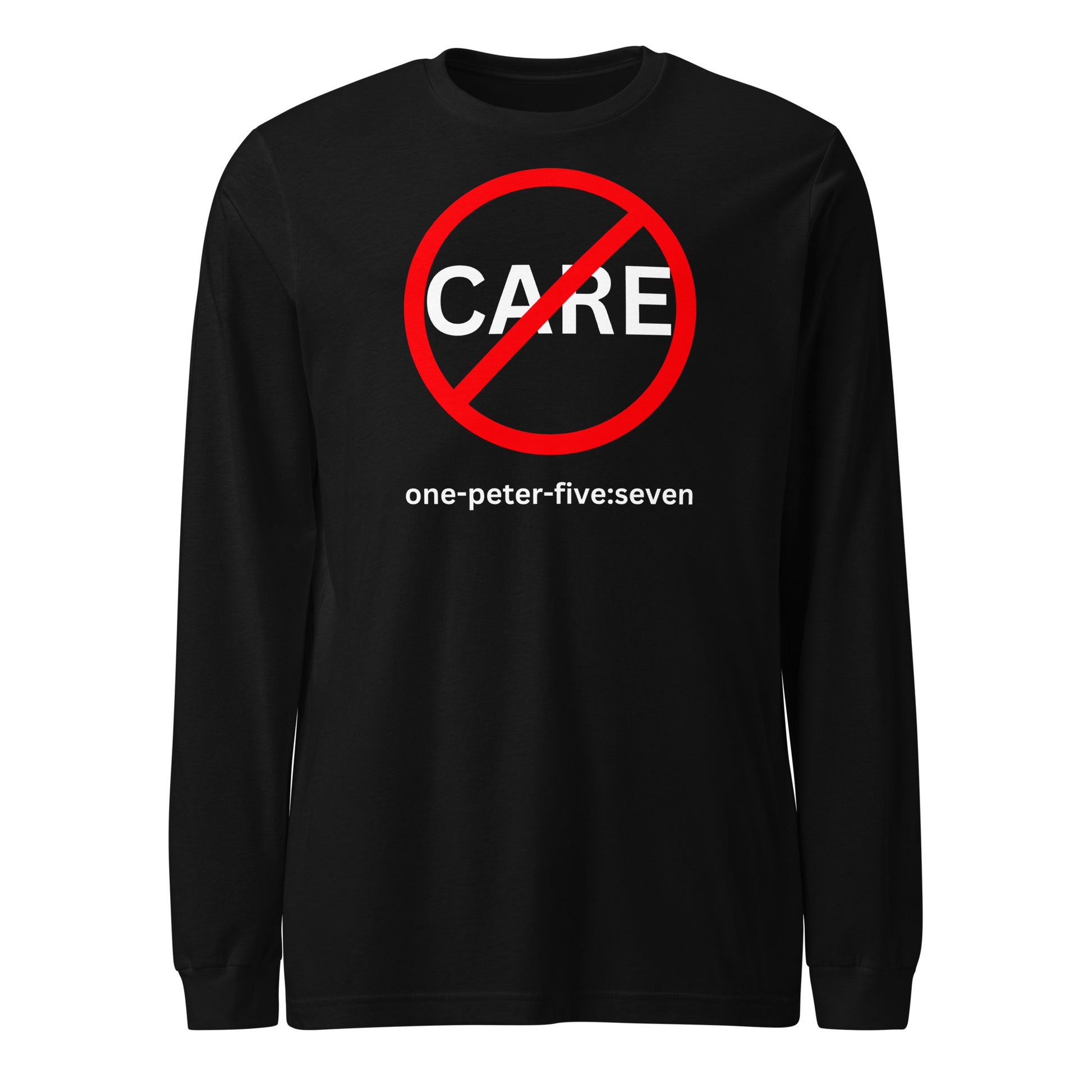Don’t Care long-sleeve t-shirt black