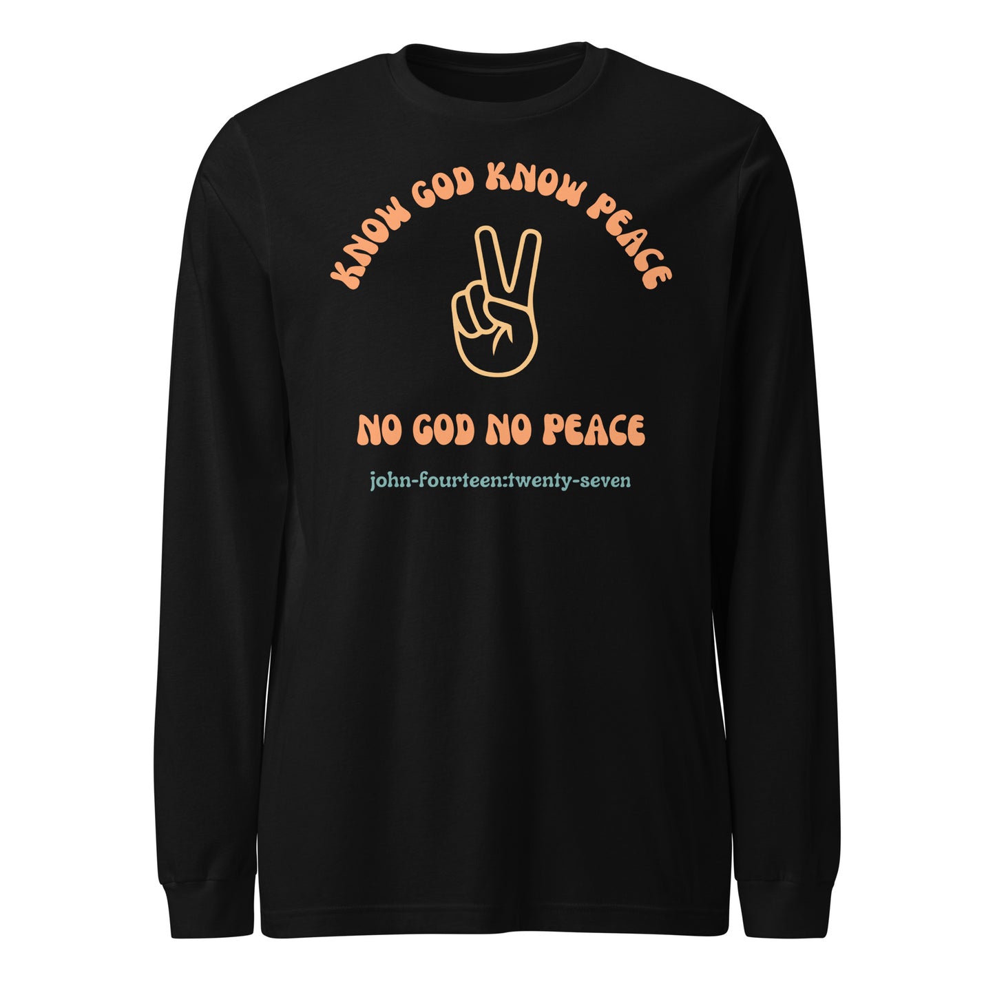 Know God Know Peace long-sleeve t-shirt black