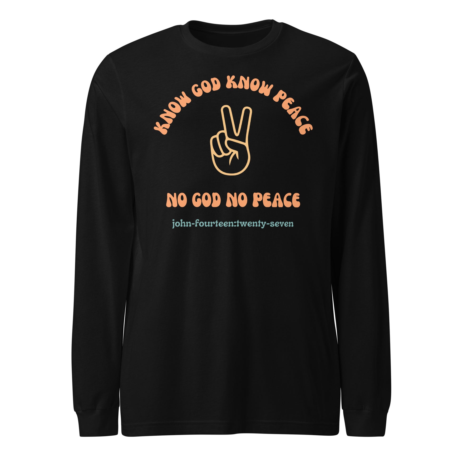 Know God Know Peace long-sleeve t-shirt black