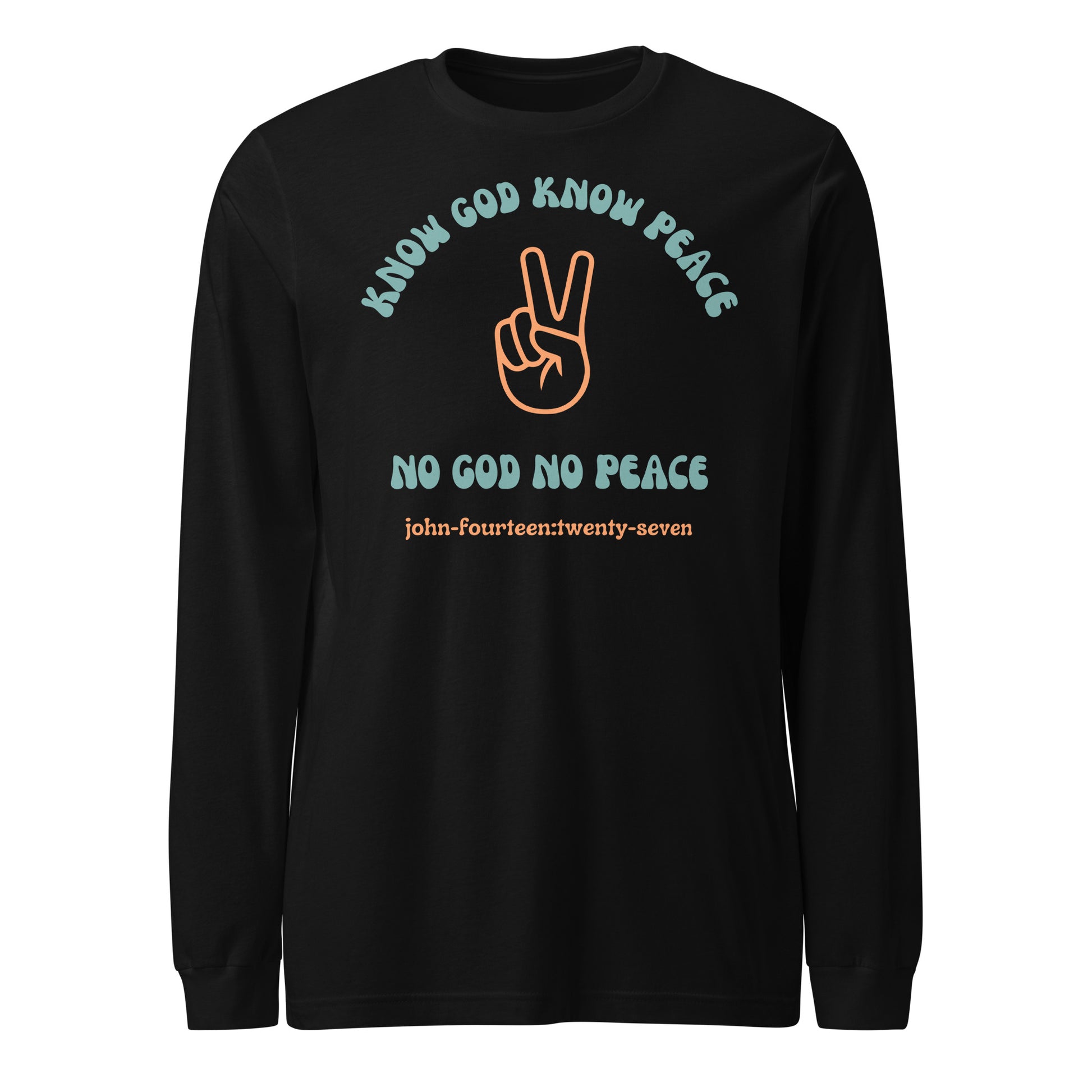 Know God Know Peace long-sleeve t-shirt black