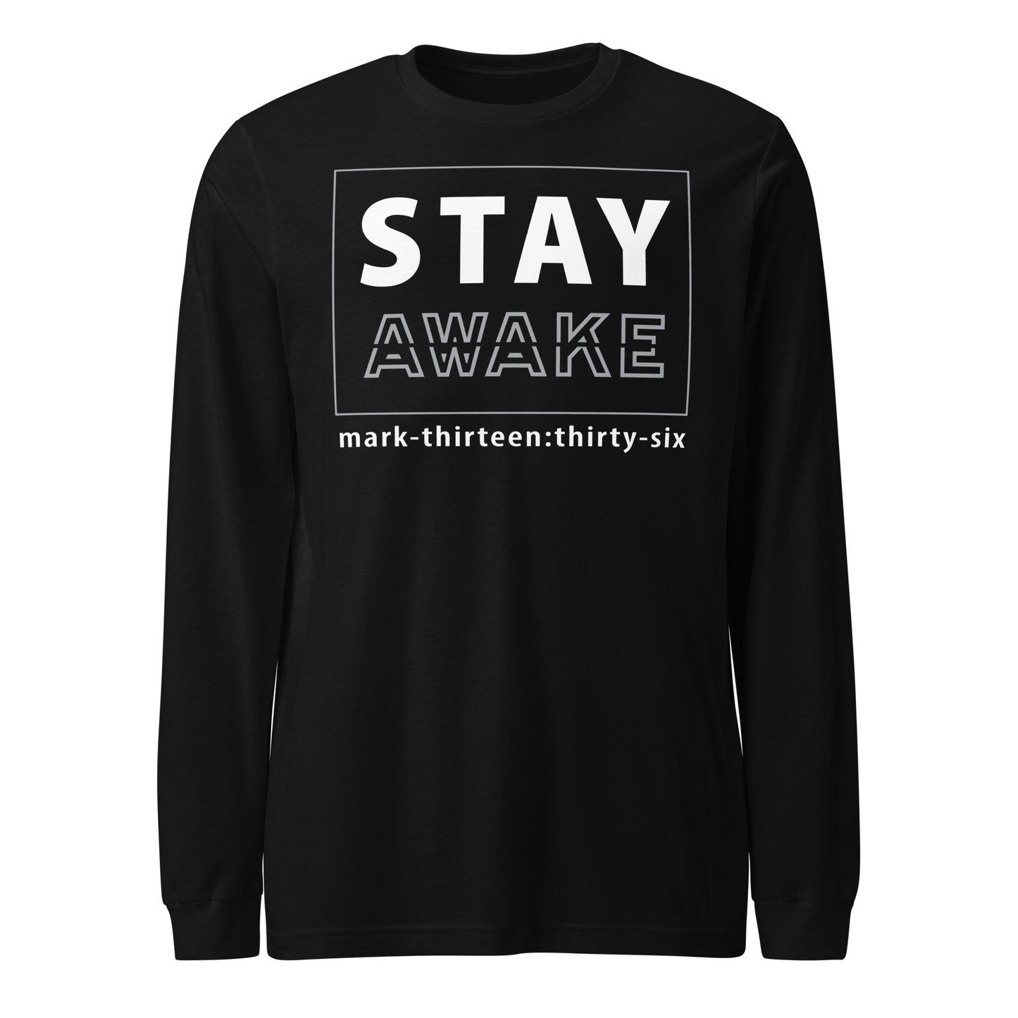 Stay Awake long-sleeve t-shirt black