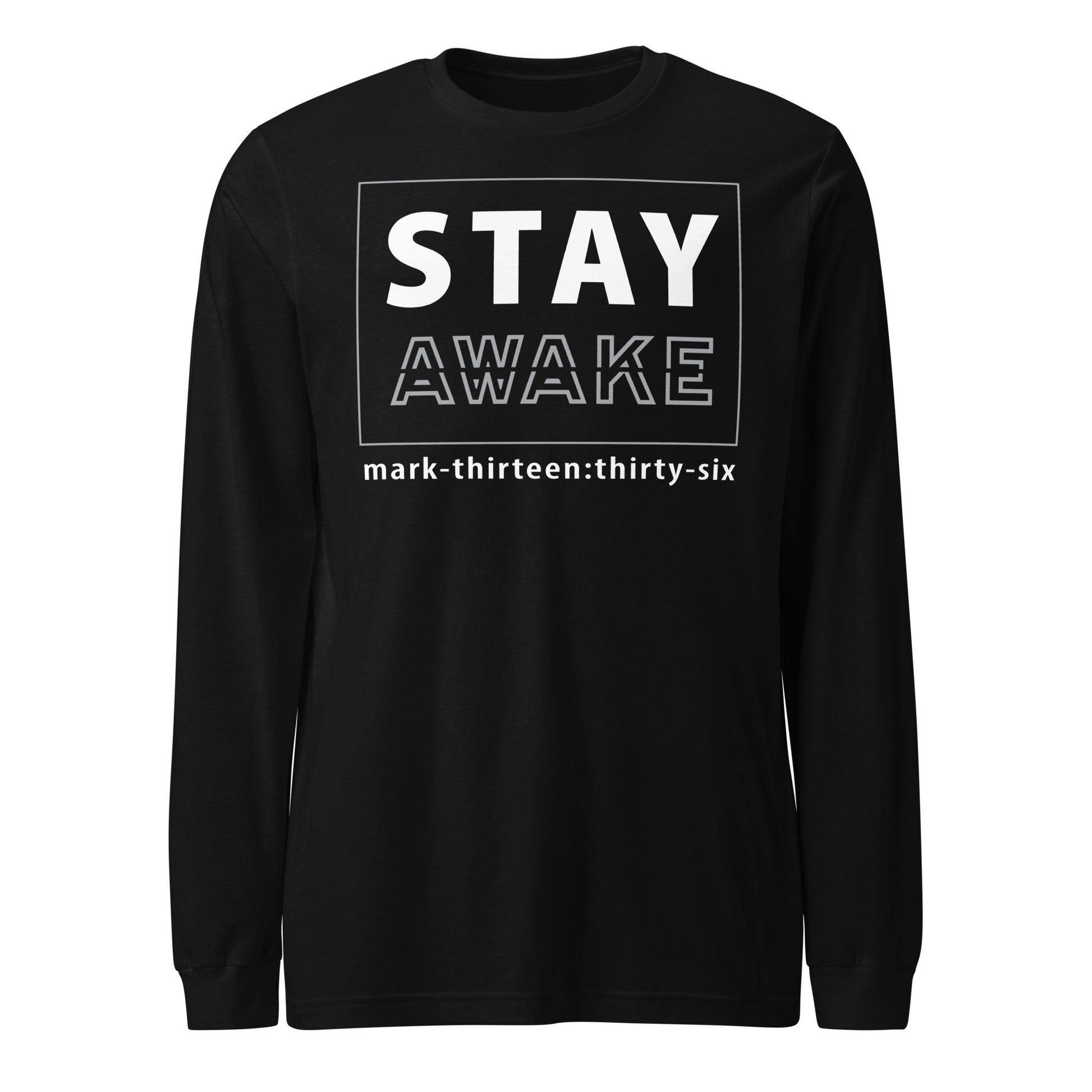 Stay Awake long-sleeve t-shirt black