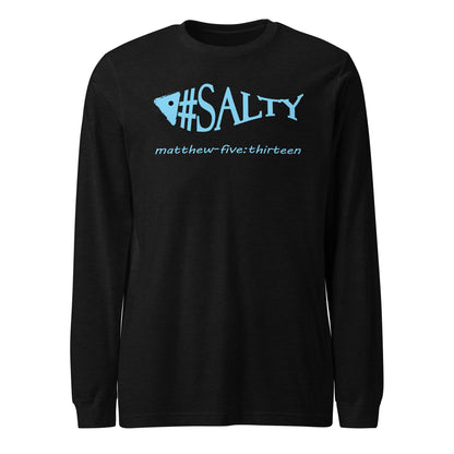 #Salty long-sleeve t-shirt black heather