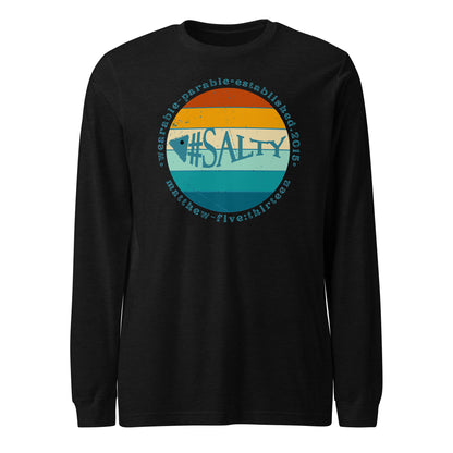 #Salty long-sleeve t-shirt black heather