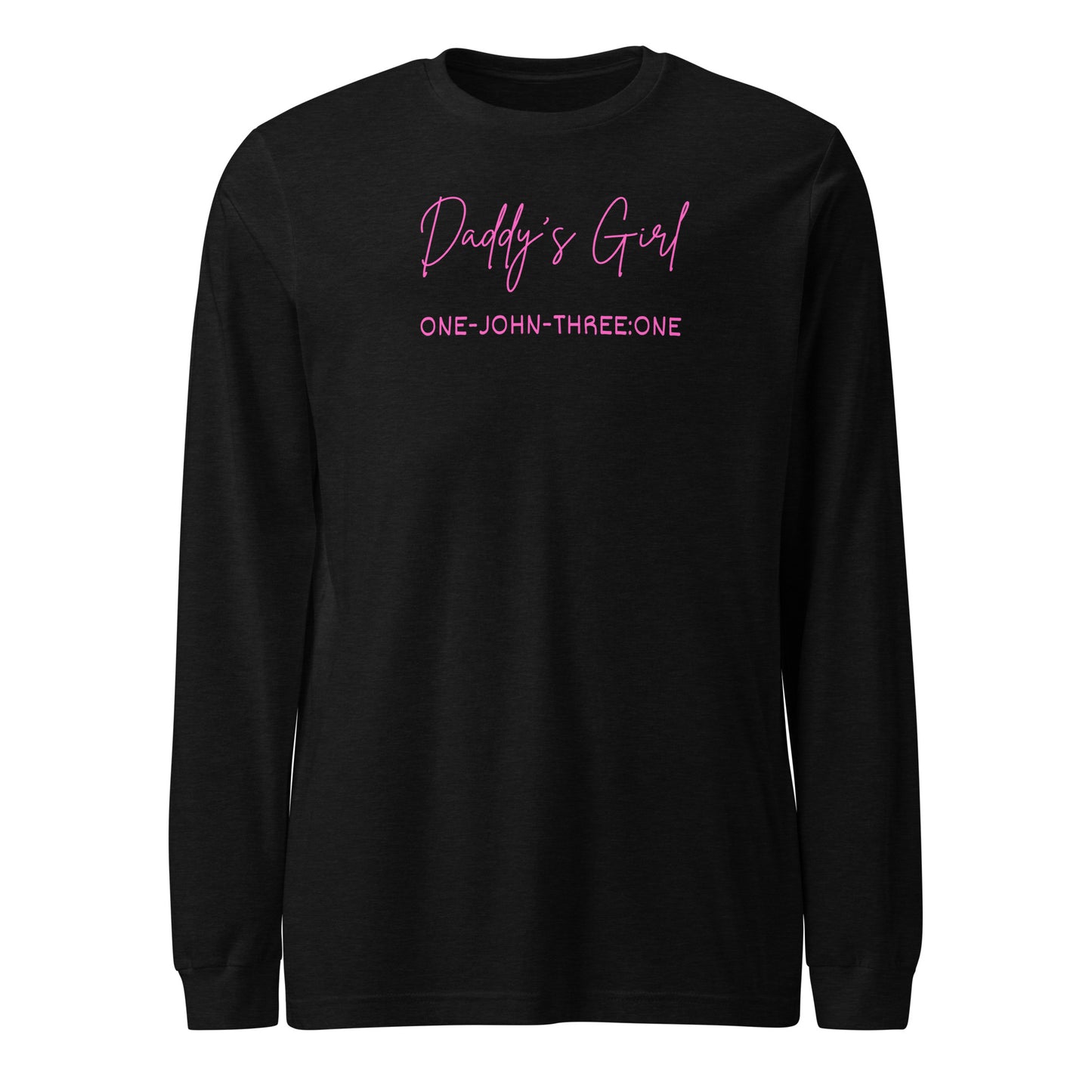 Daddy’s Girl long-sleeve t-shirt black heather