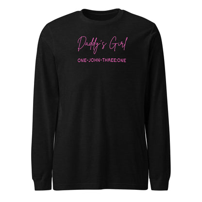 Daddy’s Girl long-sleeve t-shirt black heather