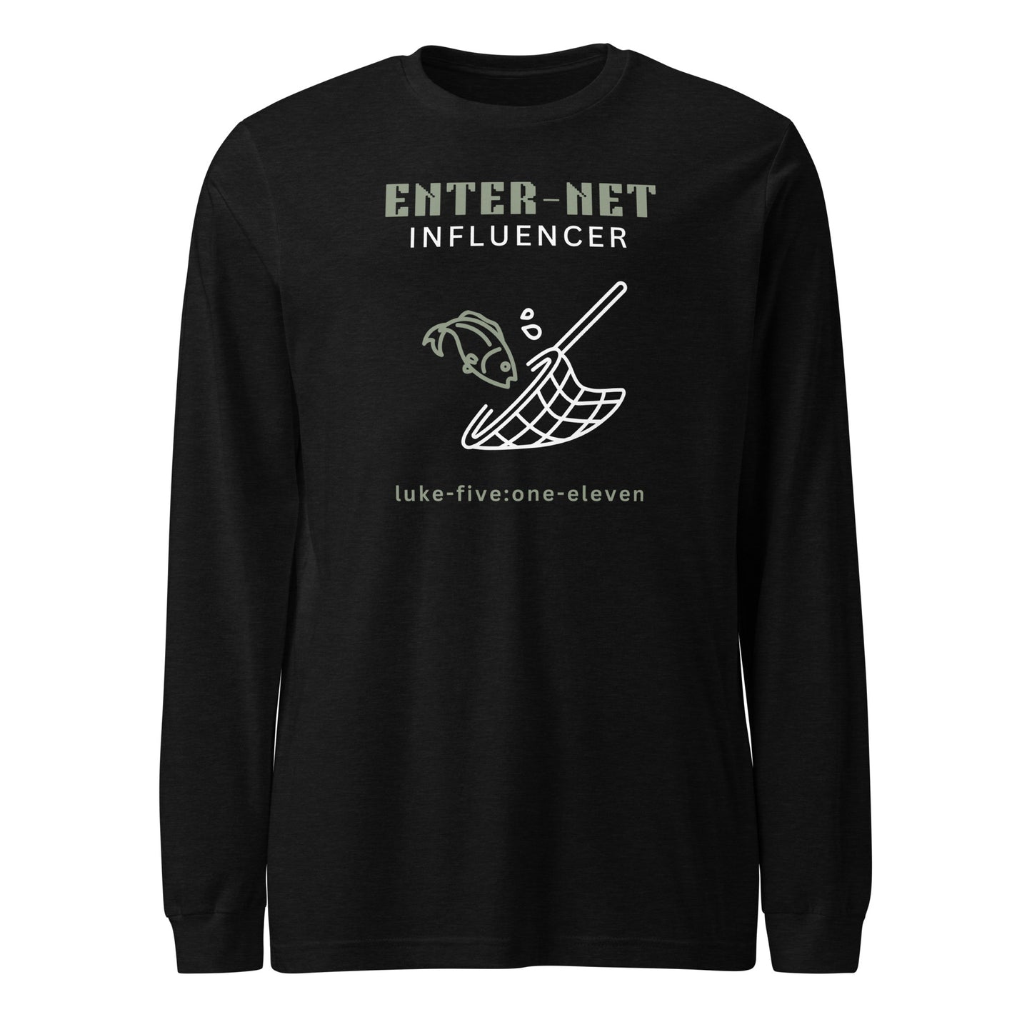 Enter-Net Influencer long-sleeve t-shirt black heather