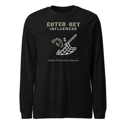 Enter-Net Influencer long-sleeve t-shirt black heather