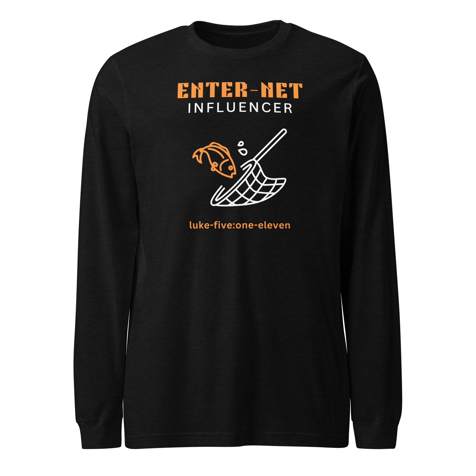 Enter-Net Influencer long-sleeve t-shirt black heather