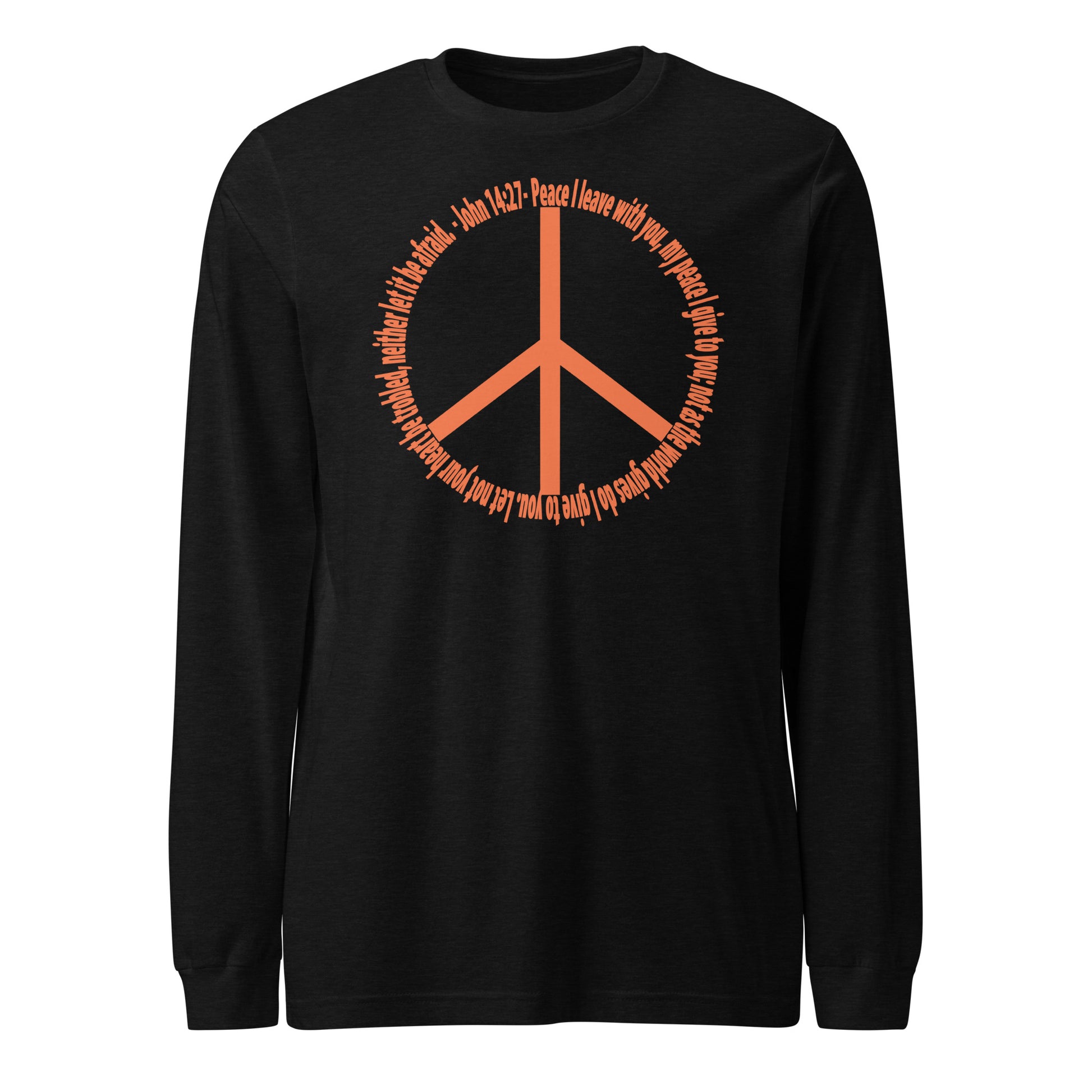 God’s Peace > World Peace long-sleeve t-shirt black heather