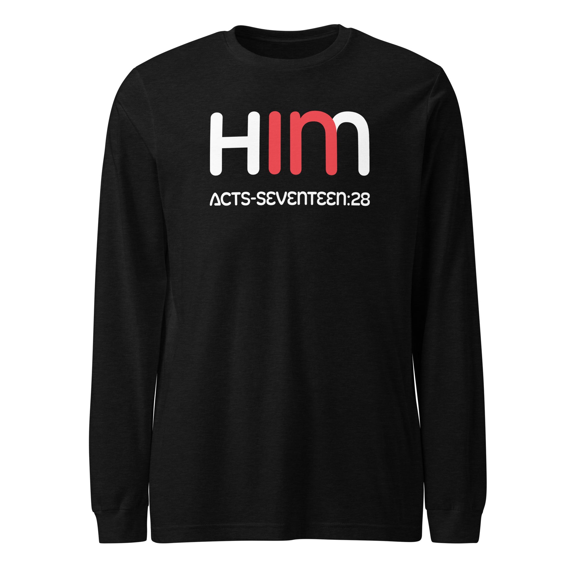 In Him long-sleeve t-shirt black heather