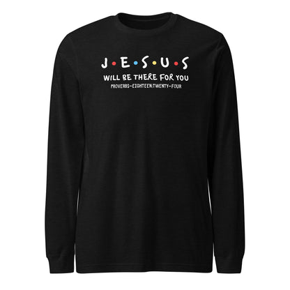 Jesus Is My Friend long-sleeve t-shirt black heather