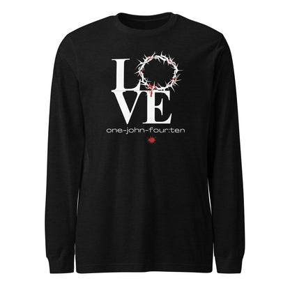 This is Love long-sleeve t-shirt black heather
