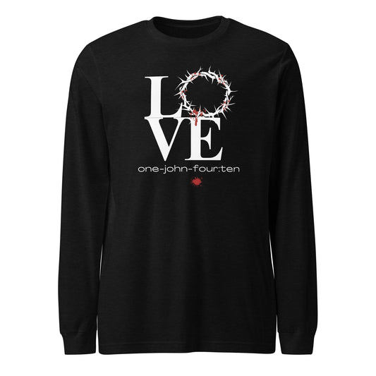 This is Love long-sleeve t-shirt black heather