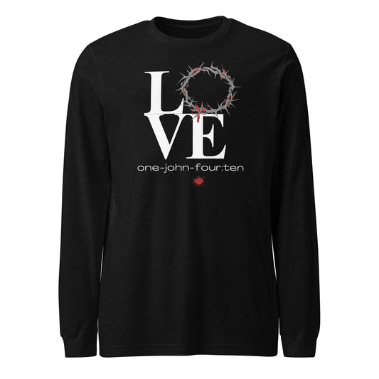 This is Love long-sleeve t-shirt black heather