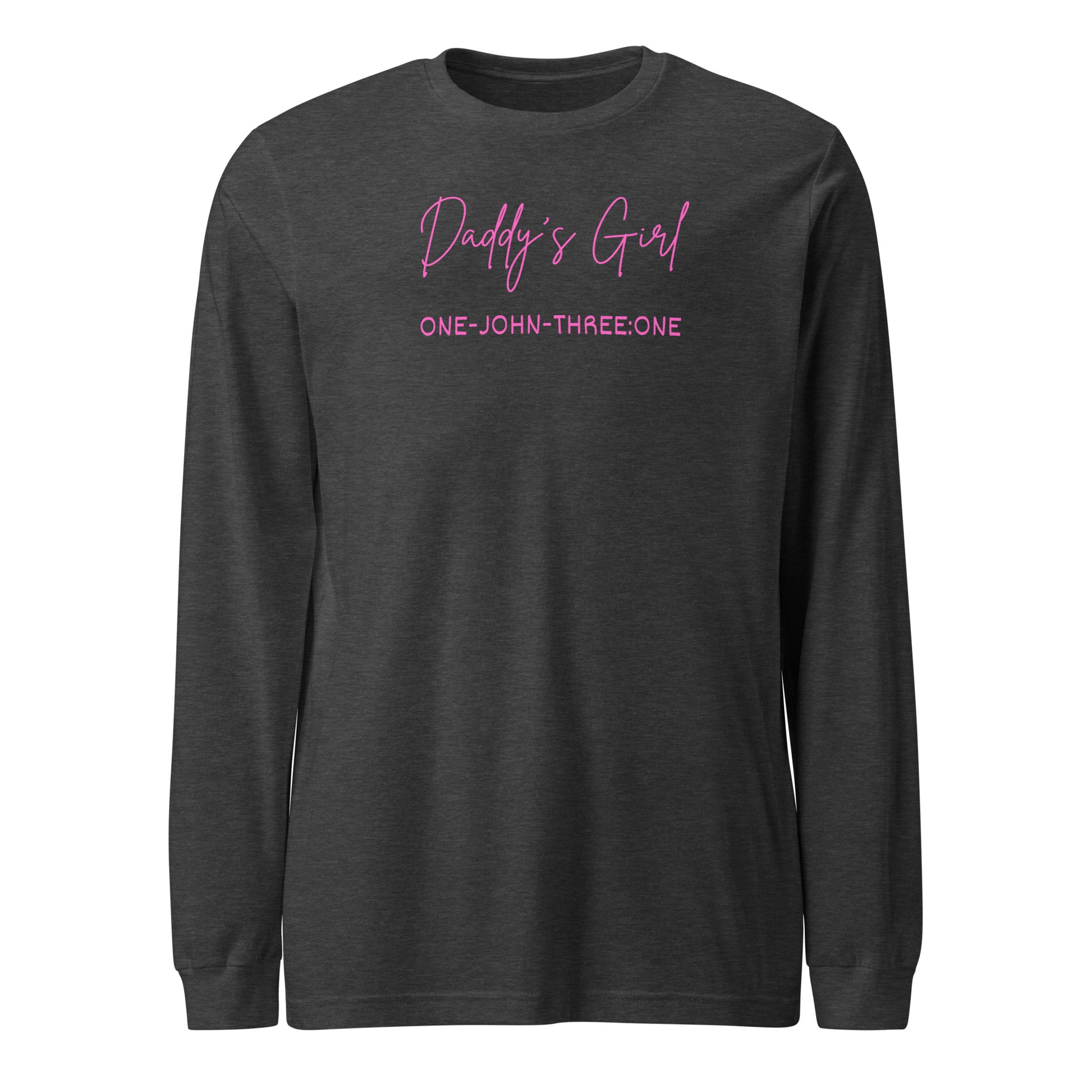 Daddy’s Girl long-sleeve t-shirt dark gray heather