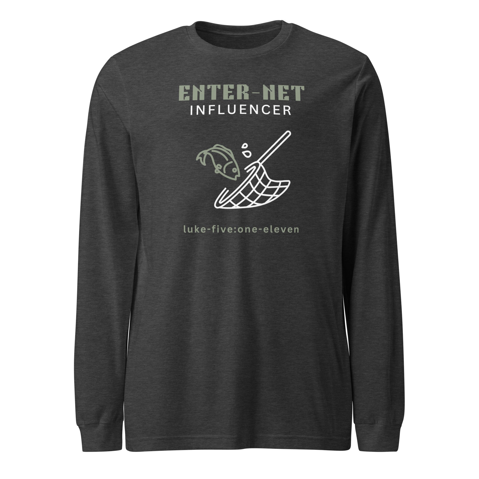 Enter-Net Influencer long-sleeve t-shirt dark gray heather