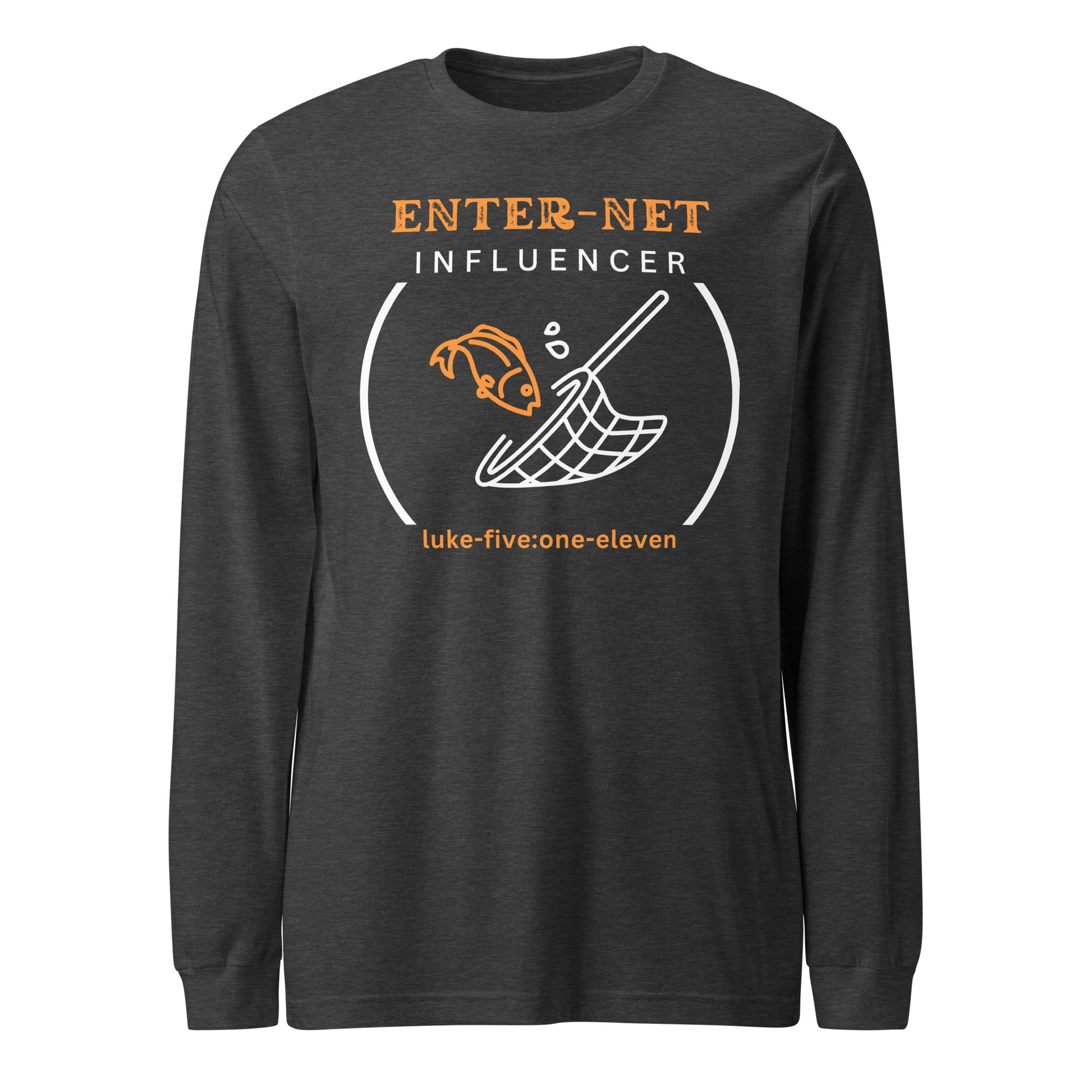 Enter-Net Influencer long-sleeve t-shirt dark gray heather